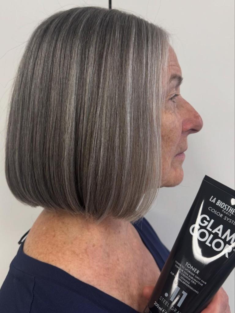Sleek dark brown lob
